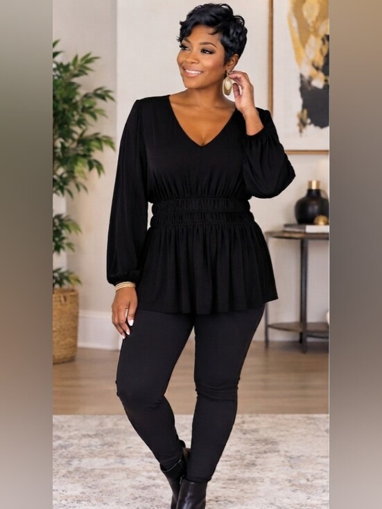 IMAN Tops - IMAN Black Blouse